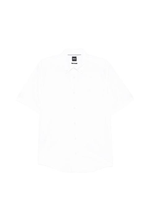 BOSS logo-embroidered shirt