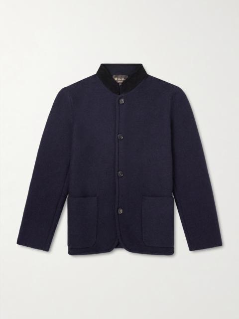 Loro Piana Arola Suede-Trimmed Cashmere-Blend Jacket