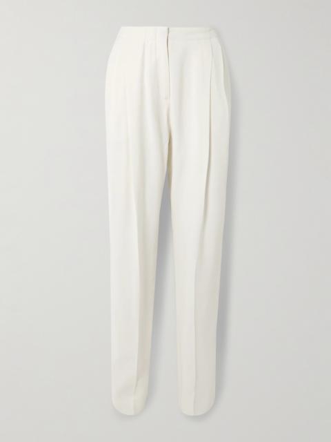 TOVE Emery Pleated Crepe Straight-leg Pants