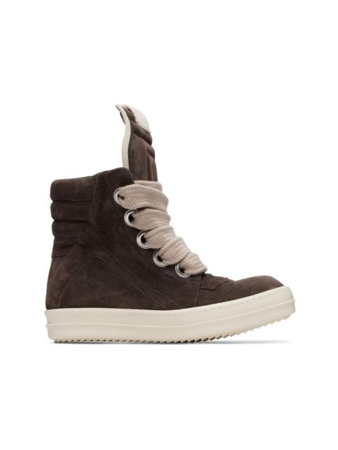 Rick Owens Brown Tower Jumbolace Geobasket Sneakers