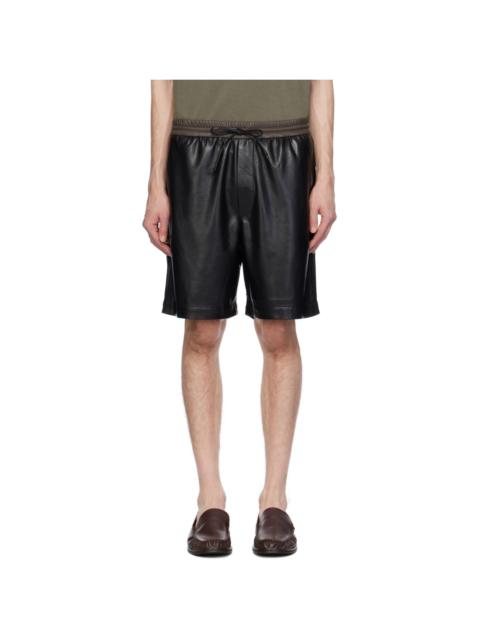 Black Doxxi Vegan Leather Shorts