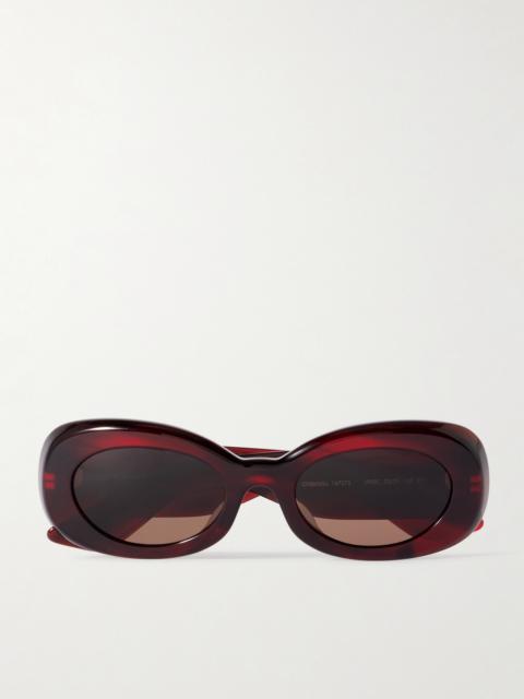 Oliver Peoples + Khaite Oval-frame Acetate Sunglasses