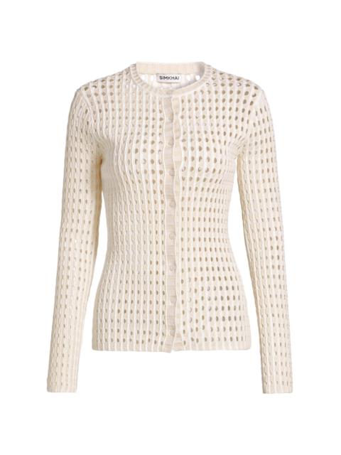 SIMKHAI Women's Gracen Knit Cardigan - Sand Multi