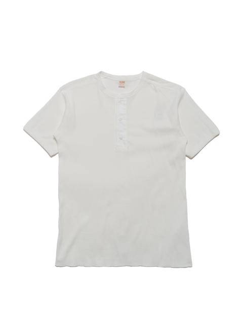 The Real McCoys MC23022 Union Henley Undershirt S/S White