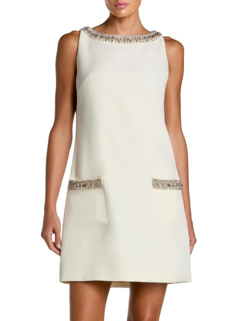 MAC DUGGAL Women's Embellished Crepe A-Line Minidress - Ivory
