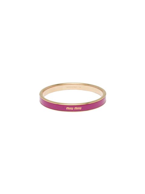 Miu Miu Enameled metal bangle bracelet