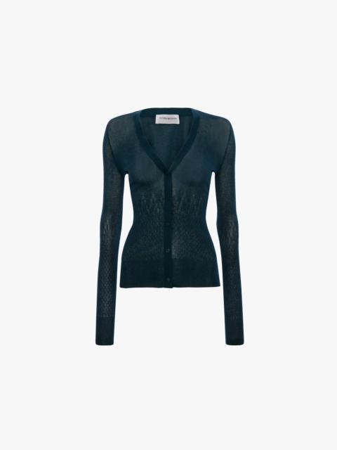 Victoria Beckham Cardigan In Teal