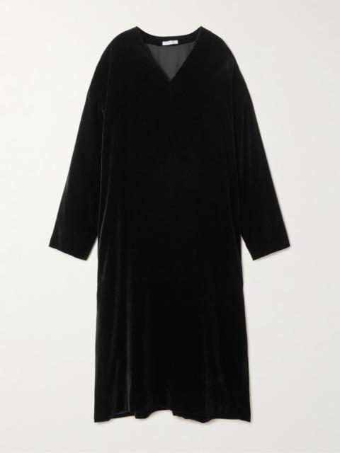 The Row Heloise Silk-velvet Midi Dress