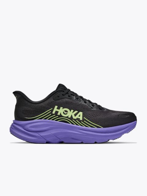 HOKA Men's Clifton 11 Shoes in Black/Neon Yuzu