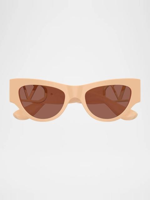 Valentino VLogo 55MM Cat-Eye Sunglasses
