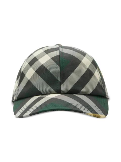 CHECK-PATTERN COTTON CAP