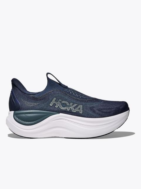 Men's Skyward Laceless Shoes in Varsity Navy/White