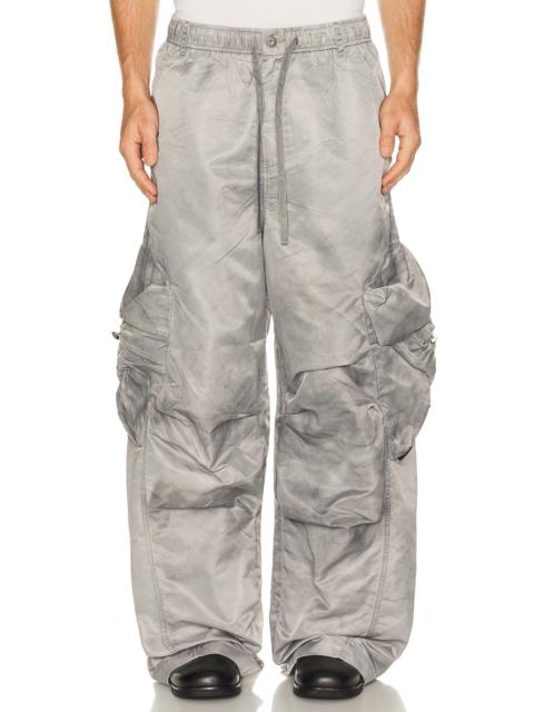 FENG CHEN WANG Sand Washed Nylon Cargo Pants