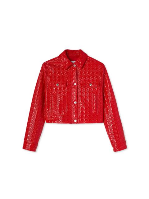 MSGM Jacket with "Embossed Houndstooth Check Vinyl"