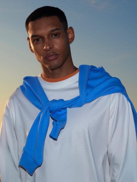 PANGAIA Mens Long Sleeve Interlock T-Shirt - Soft Void