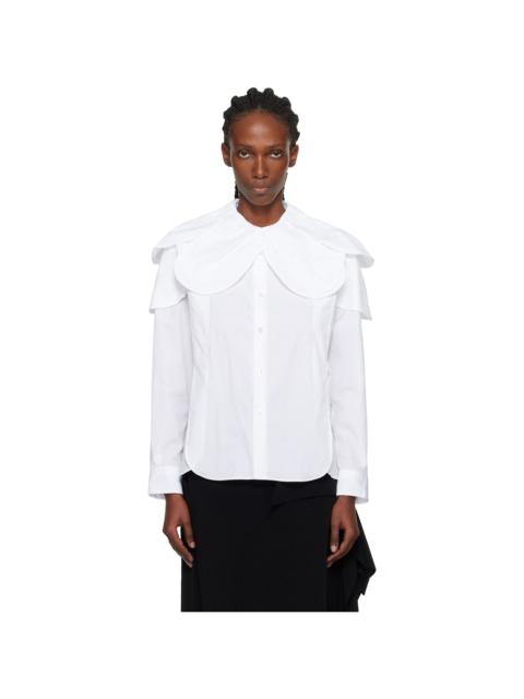 Noir Kei Ninomiya White Flower Collar Shirt