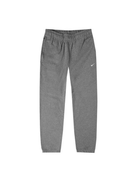Nike Men's Nike Embroidered Logo Solid Color Bundle Feet Sports Pants/Trousers/Joggers Gray CZ5365-071