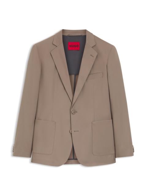 HUGO SLIM-FIT JACKET IN STRETCH COTTON