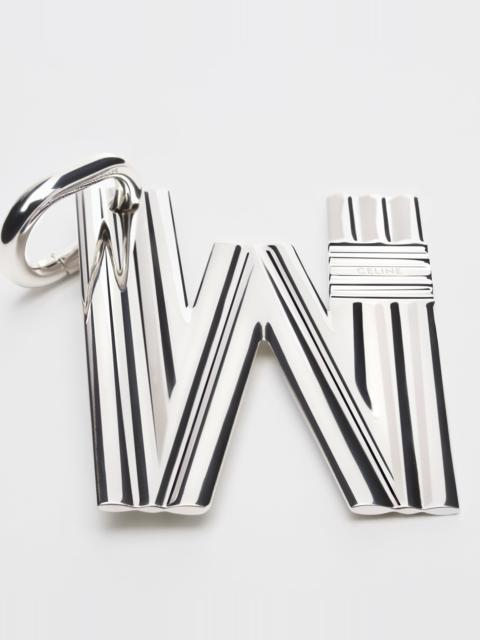 CELINE ALPHABET CHARMS W LETTER IN BRASS WITH RHODIUM FINISH