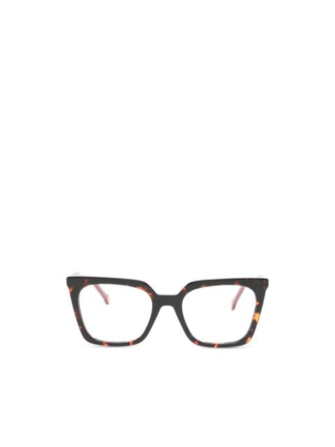 CAROLINA HERRERA square-frame clip-on glasses