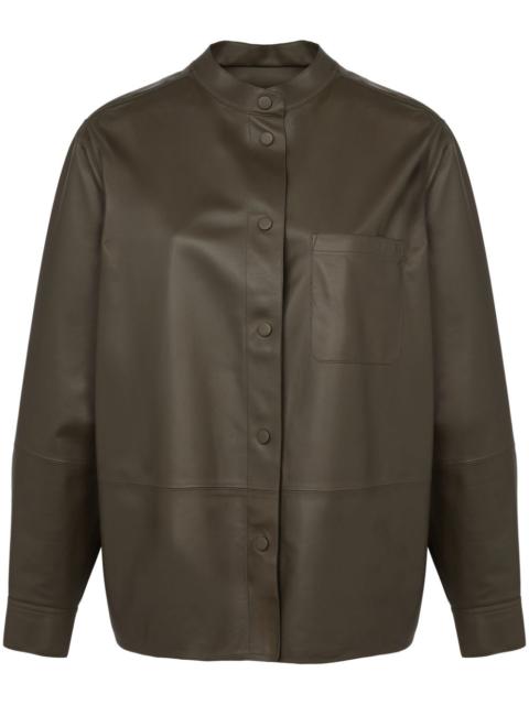 Yves Salomon leather overshirt