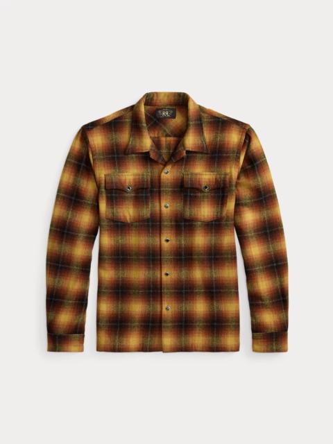 RRL by Ralph Lauren Plaid Wool-Blend Camp Shirt