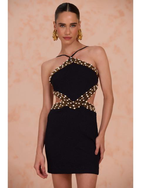 PatBO ISADORA KNIT CUT-OUT MINI DRESS