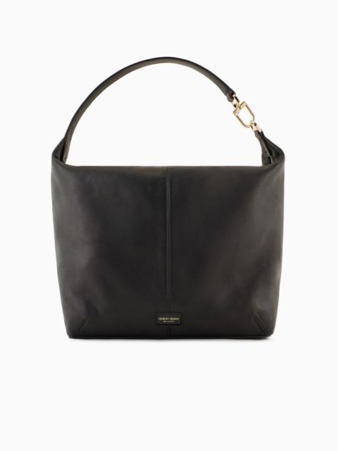 GIORGIO ARMANI ASV la Prima Soft large hobo bag in patent nappa leather