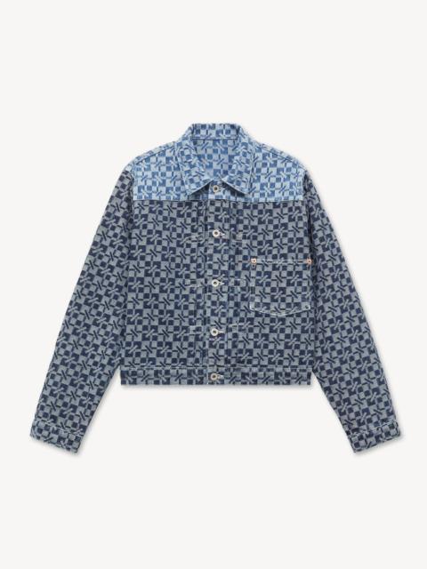 KENZO 'Kenzogram' cropped trucker jacket in japanese denim