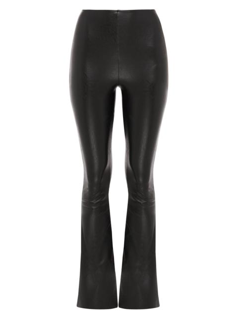 commando Women's Faux Leather Flared Leggings - Black
