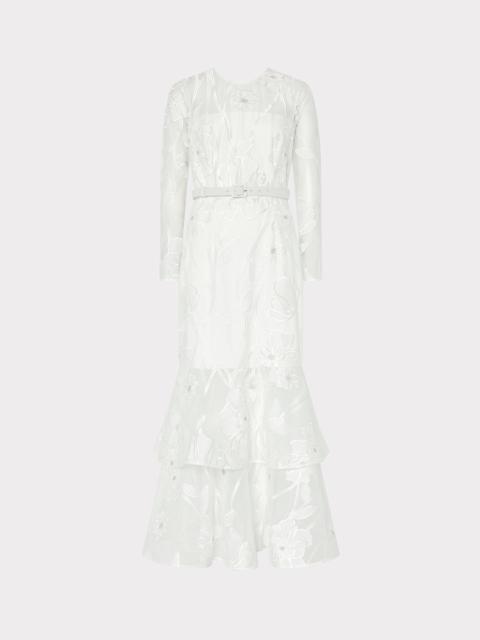 MILLY Anna Grand Fleur Long Sleeve Dress
