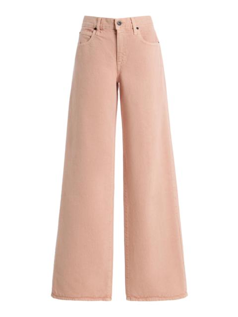 SLVRLAKE Mica Rigid Low-Rise Wide-Leg Jeans pink