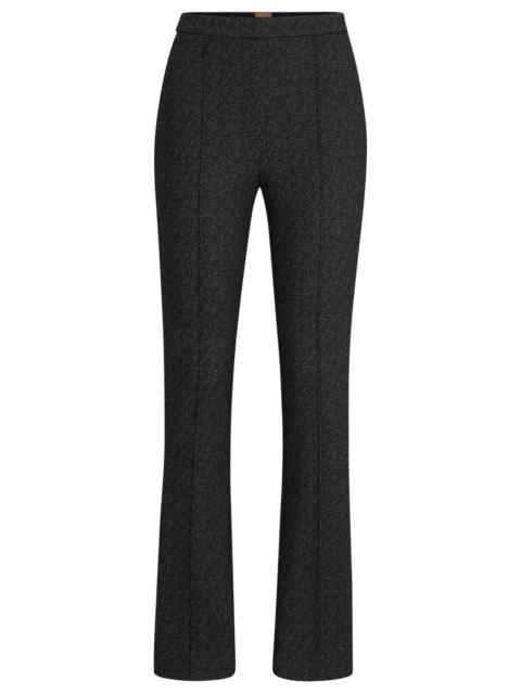 BOSS SLIM-FIT HIGH-RISE TROUSERS IN STRETCH JERSEY