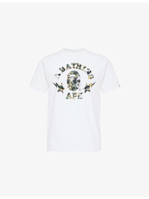 A BATHING APE® College Crewneck Cotton T-Shirt