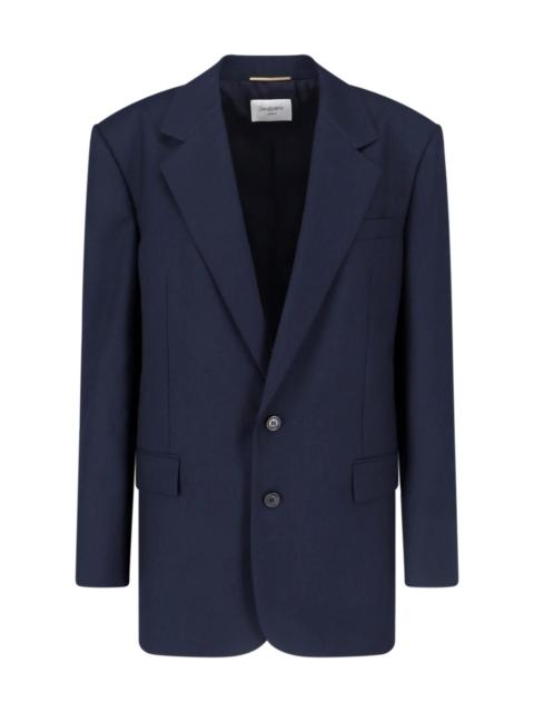 SAINT LAURENT SINGLE-BREASTED WOOL BLAZER