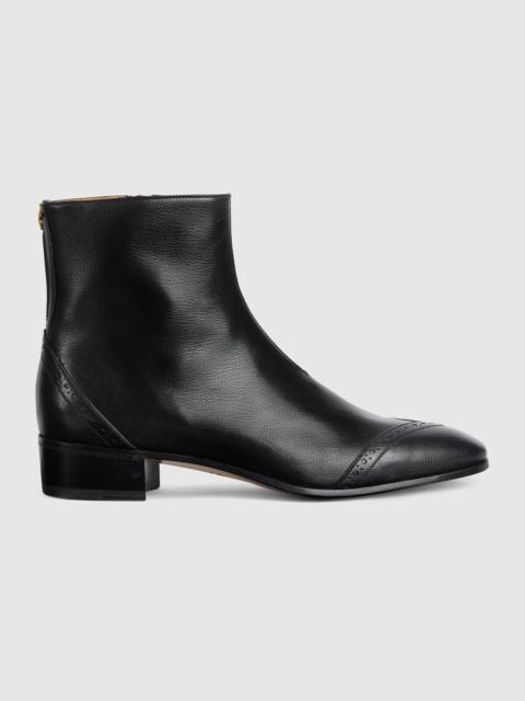 GUCCI Men's ankle boot with half Horsebit