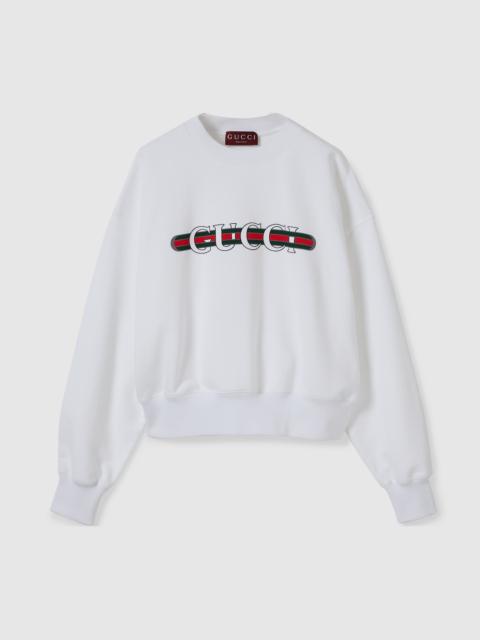 GUCCI Gucci print cotton jersey sweatshirt