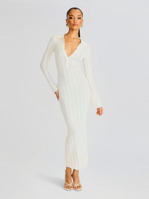 RETROFÊTE AZULA RIB KNIT MAXI DRESS