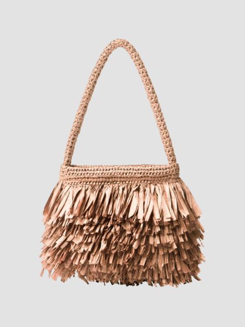 A.L.C. A. L.C. Women's Janie Fringed Woven Paper Shoulder Bag - Tropez Tan
