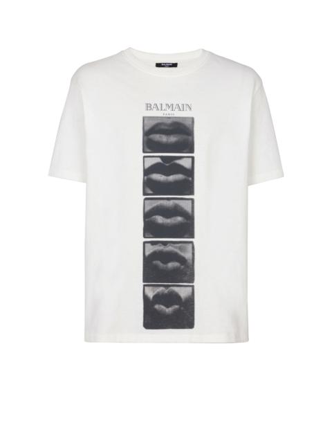 Balmain T-shirt with vintage Balmain Lips print