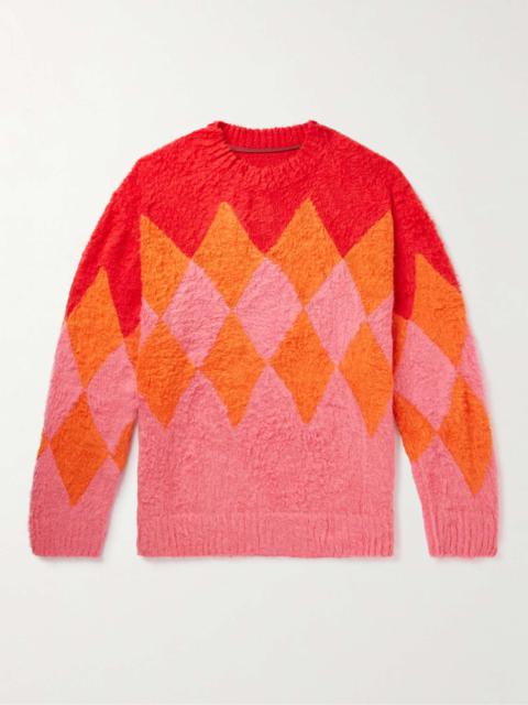 Argyle Cotton-Bouclé Sweater