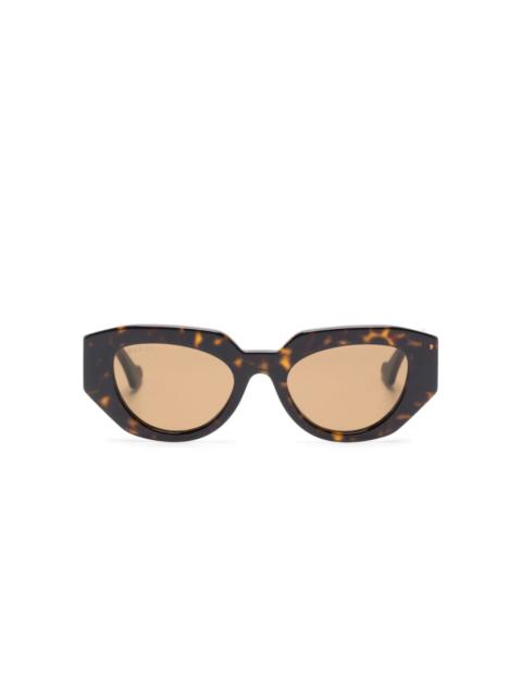 GUCCI tortoiseshell-effect geometric-frame glasses