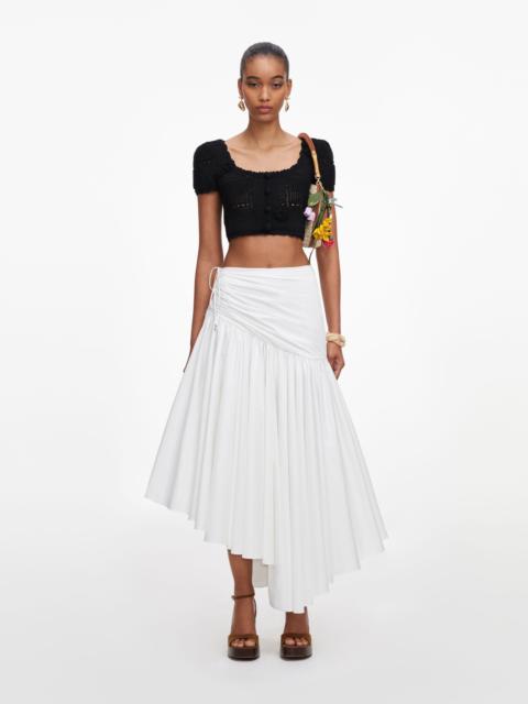 self-portrait Black Crochet Knit Crop Top