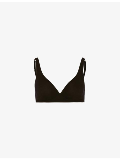 HANRO Sensation soft cup stretch-cotton bra