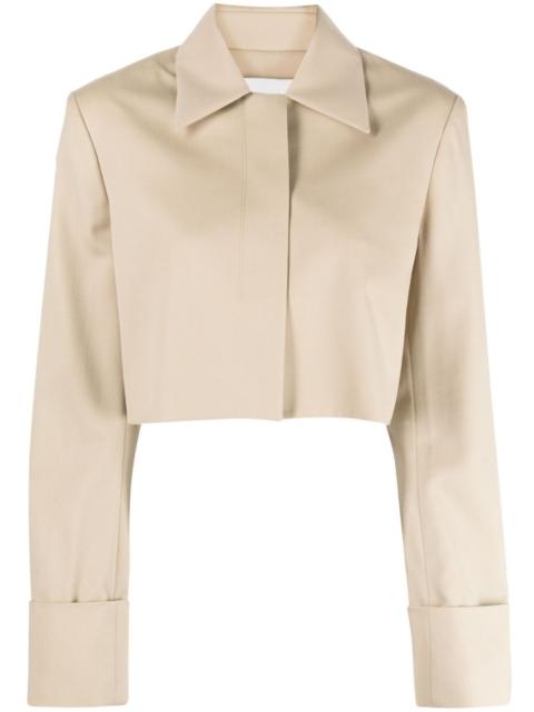 LOW CLASSIC cropped wool shirt jacket