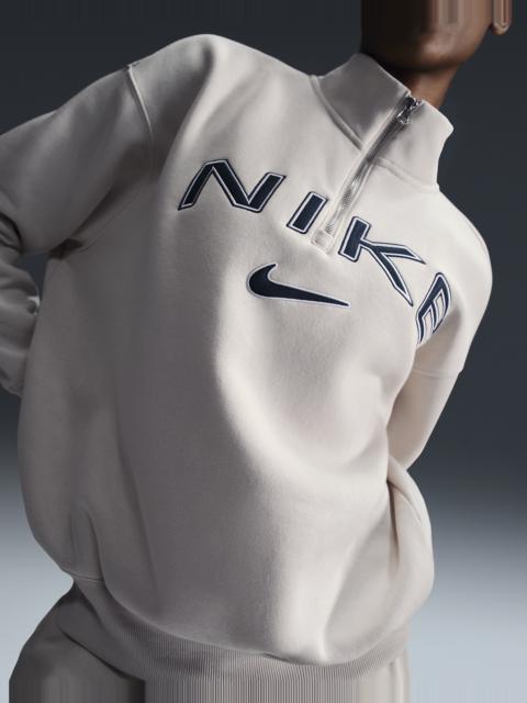 Nike Sportswear Phoenix Fleece Women's Oversized 1/4-Zip Logo Top