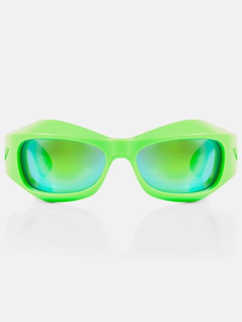 Bottega Veneta Mirrored oval sunglasses