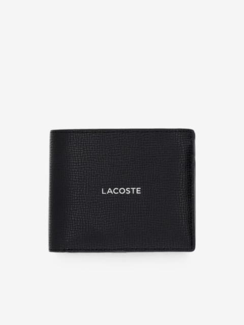 LACOSTE Ossian medium logo-print textured leather wallet