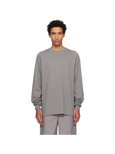 Rick Owens Gray Tower Short Crewneck LS Sweatshirt