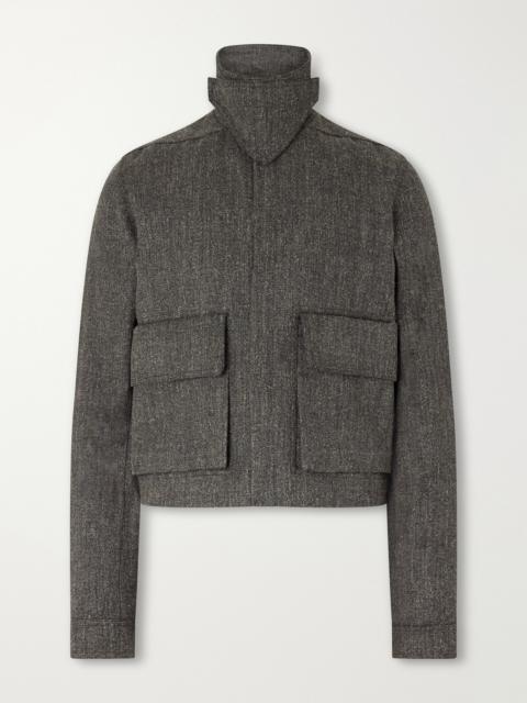 Rick Owens Tower Alice Mélange Wool Bomber Jacket